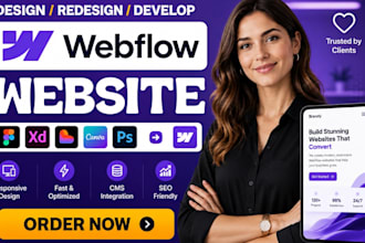 design webflow website, develop figma to webflow, clone webflow landing page