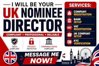 appoint compliant UK nominee director for ltd company registration