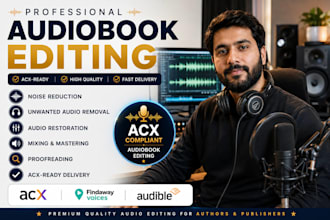 professionally edit and master your audiobook to acx standards