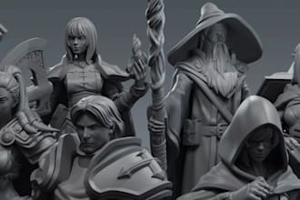 create a custom dnd character miniature stl for tabletop and resin print