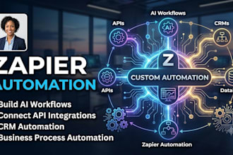 build zapier automation, ai workflow, API integration, CRM automation business