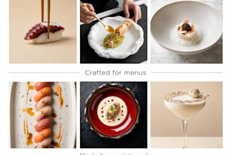 create ai food photography for your restaurant menu