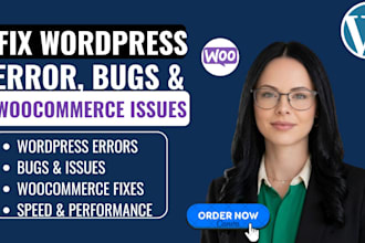 fix wordpress errors, fix wordpress bugs, and woocommerce issues