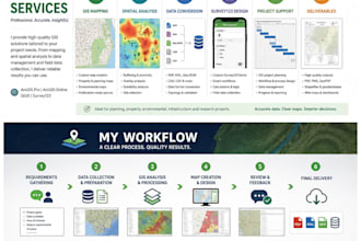 create professional gis maps, webmaps and spatial analysis