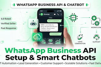do whatsapp business API setup, whatsapp chatbots
