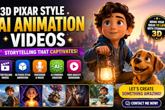 3d pixar style ai animation ai pixar animation video ai storytelling animation