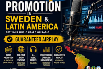 do exclusive campaign of your songs on swedish and latin america radios