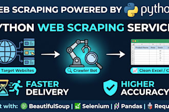 do python web scraping, data extraction and web crawler