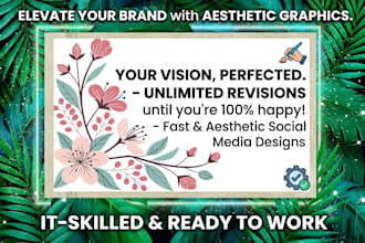 design aesthetic and high impact social media graphics for your brand growth