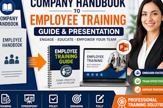 convert company handbook into employee training guide, presentation