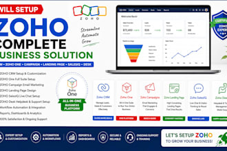 setup zoho crm zoho one zoho campaign zoho landing page zoho salesiq zoho desk