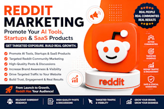 promote your ai tools website, saas product, new startups via reddit marketing