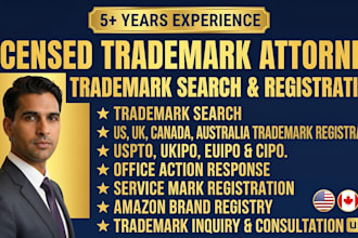 be your trademark attorney for USA trademark registration, trademark search