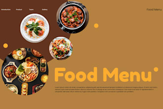 design a stylish menu card for your food business
