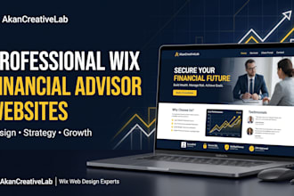 design wix financial advisor wix website for financial consultant