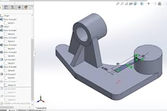 design industrial machinery custom bracket 3d cad model solidworks fabrication