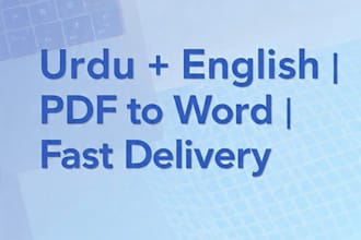 type urdu and english documents and handwriting