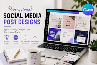 design professional canva social media posts