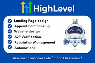 setup and manage gohighlevel website, emails SMS automation sales funnel