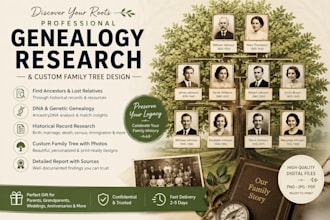 do expert genealogy research,find your ancestors and lost relatives