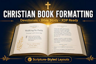 format your christian devotional or bible study book for KDP