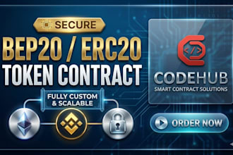 create a secure erc20 crypto token contract on any chain