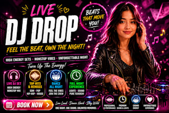 create dj drops, radio drops, hype intros and voice tags