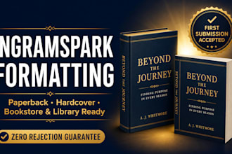 format your book for ingramspark paperback and hardcover