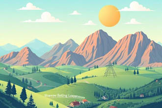 draw a flat vector landscape illustration