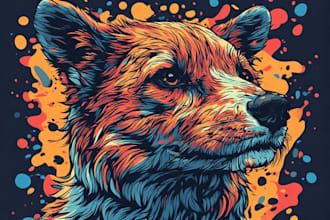 draw your animal into a professional pop art