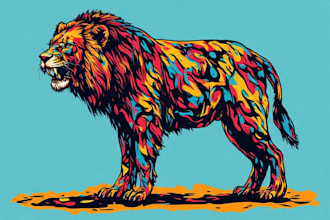 draw pop art for your dog, cat and any animal