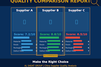 create detailed quality comparison report of multiple china suppliers