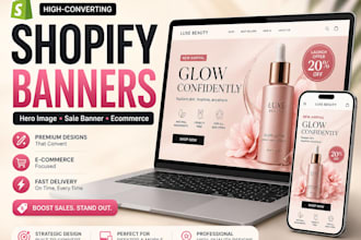 design shopify banners and ecommerce hero images