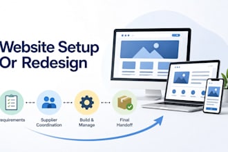 coordinate website setup or redesign coordination with reliable delivery