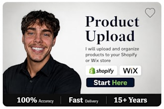 upload and organize products to your shopify or wix store