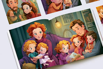 draw a colorful children book illustration