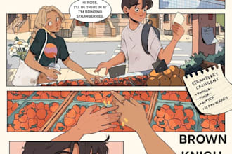 draw professional webtoon, manga page, tapas, anime for you