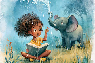 watercolor children book illustrations and children book illustration