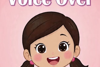 do a cute kids, cartoon and character voice over