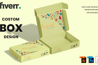 do box design, mailer subscription box design and mockup