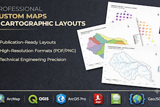 design professional custom maps and cartographic layouts in qgis and arcgis