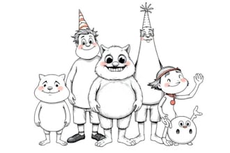 create unique hand drawn illustrations