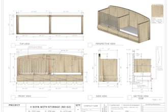 create professional furniture technical drawings