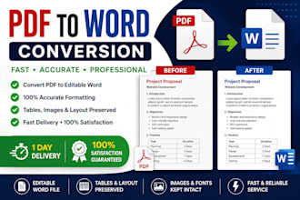 professional PDF to word conversion service