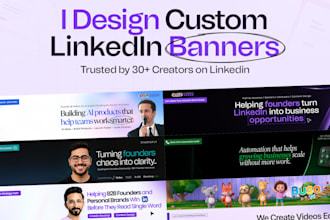 design a premium linkedin banner with visual branding