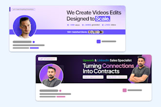 design a premium linkedin banner with visual branding