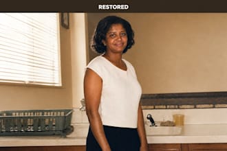 restore old family photos naturally with ai and manual detail repair