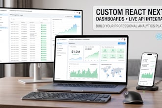 build a custom react nextjs dashboard with live API integration