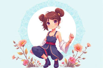 create a beautiful digital illustration