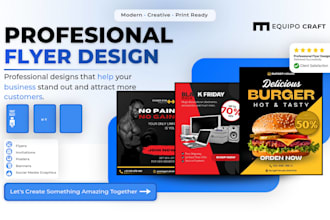 design professional flyers, posters, banners and invitations